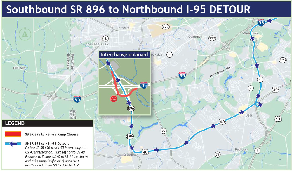 Detailed maps outlining the detour and routes.